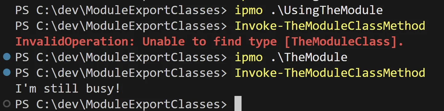 Same workflow succeeding after importing the module first