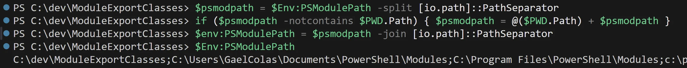 PSModulePath update used to locate required module