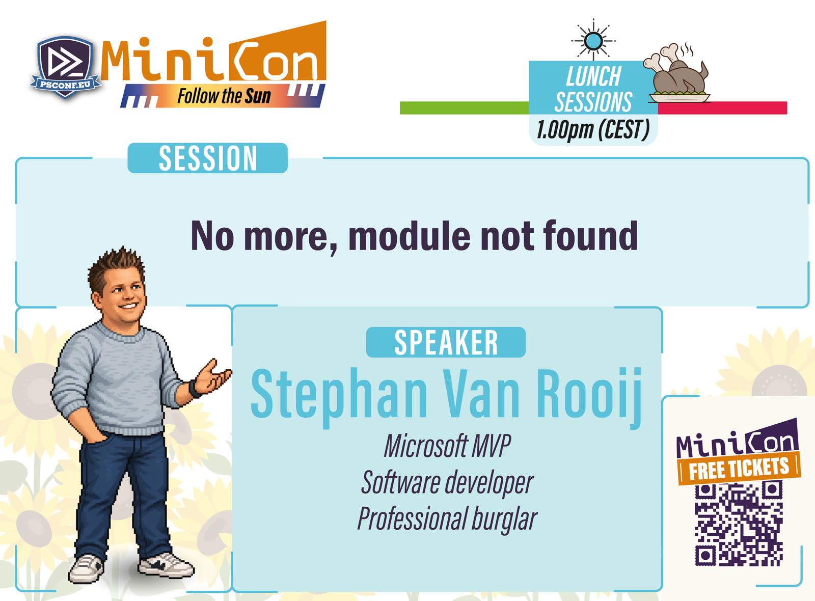 MiniCon speaker card for Stephan van Rooij